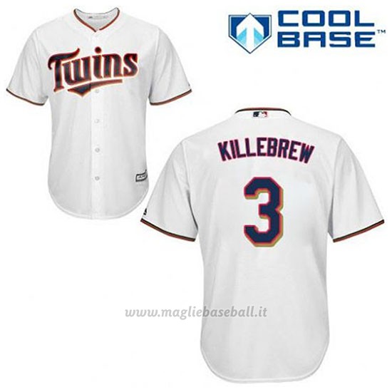 Maglia Baseball Uomo Minnesota Twins Harmon Killebrew 3 Bianco 1ªCool Base